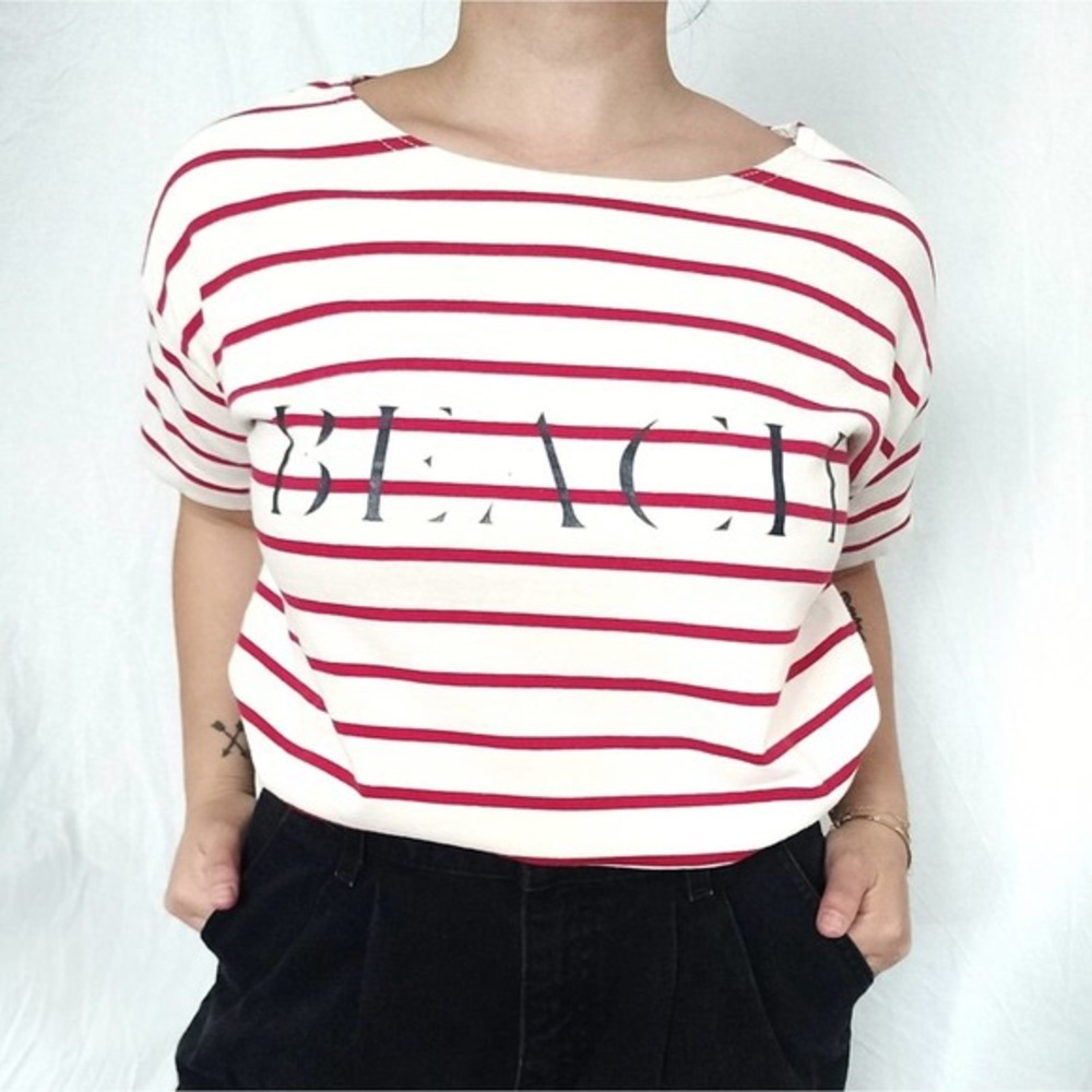 Madewell Beach Striped Crop Top